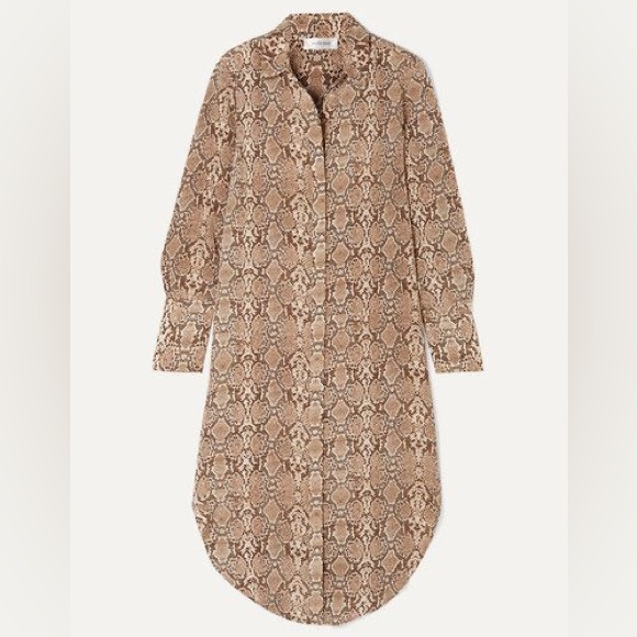 Anine Bing Chelsea Shirt Dress Snake Python - Picture 4 of 13